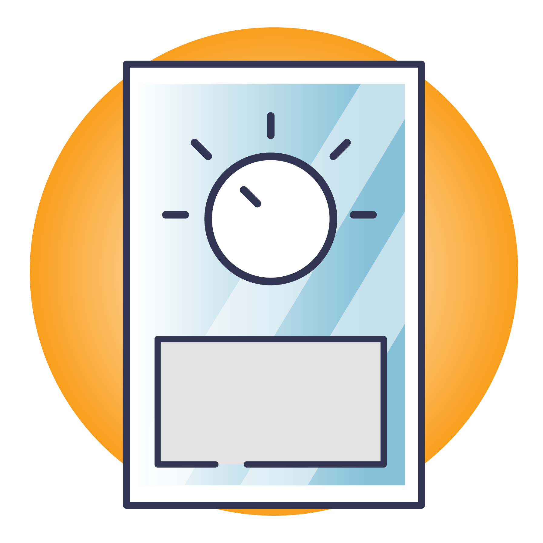 Graphic of a thermostat